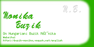 monika buzik business card